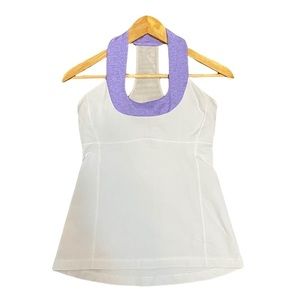 LULULEMON | Womens Scoop Neck Tank Top (White/Purple)​​